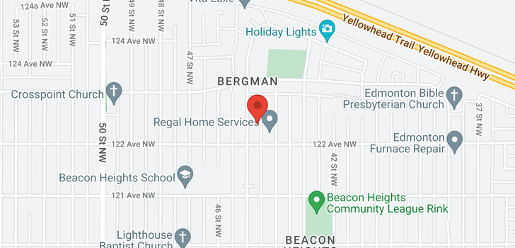 map of 12215 45 Street NW